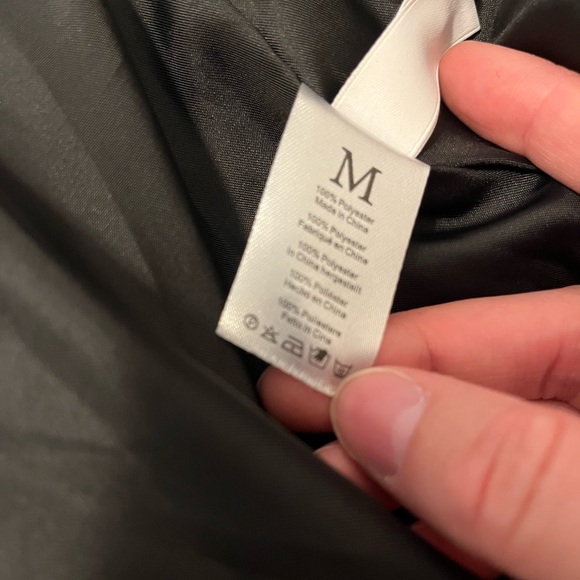 Black Oversized Puffer Jacket Women’s Medium Zip Up Coat - Picture 7 of 7